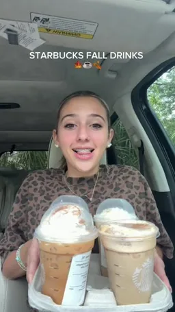 Emma and Georgia on Coverstar, video from Aug 25: NEW FALL DRINKS!!