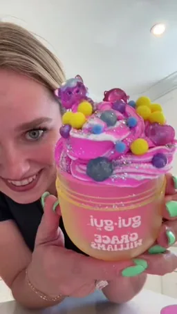 Grace Mary Williams on Coverstar, video from Apr 8: Reviewing my Gui Gui slime for the first time EVER!!🥹💗🫶🏻🤩✨ Still feels like a dream!! Let me know if you see it at!!! #guigui #guiguislime #slime #slimereview #toyreview Gui