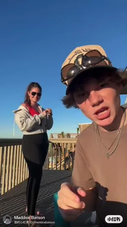Maddox Batson on Coverstar, video from Jan 2025: Humphrey stole the show 🐶😂 #viral #beach #trending #maddoxbatson #idontlikeyouanymore #content #funny #zyxcba #sister #grwm