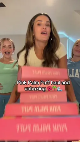 Nisha Noelle on Coverstar, video from May 25: Pink Palm Puff haul!!! #haul #britainandbaylaa #ppp #pinkpalmpuff #summer #summerhaul
