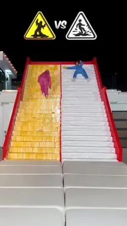 Stokes Twins on Coverstar, video from Feb 16: Sticky vs slippery stairs challenge!